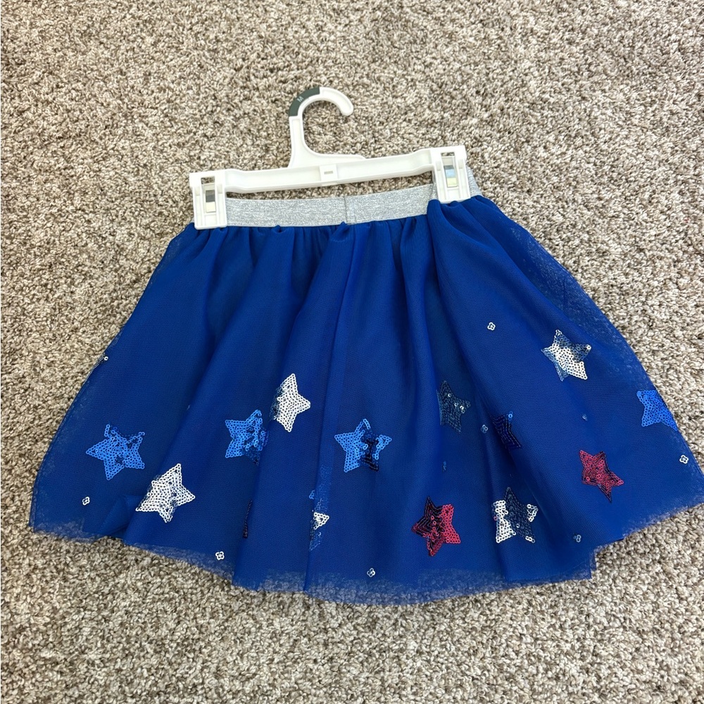 Cat & Jack Blue Star Patriotic Tulle Skirt